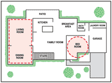 Indoor fence illustration